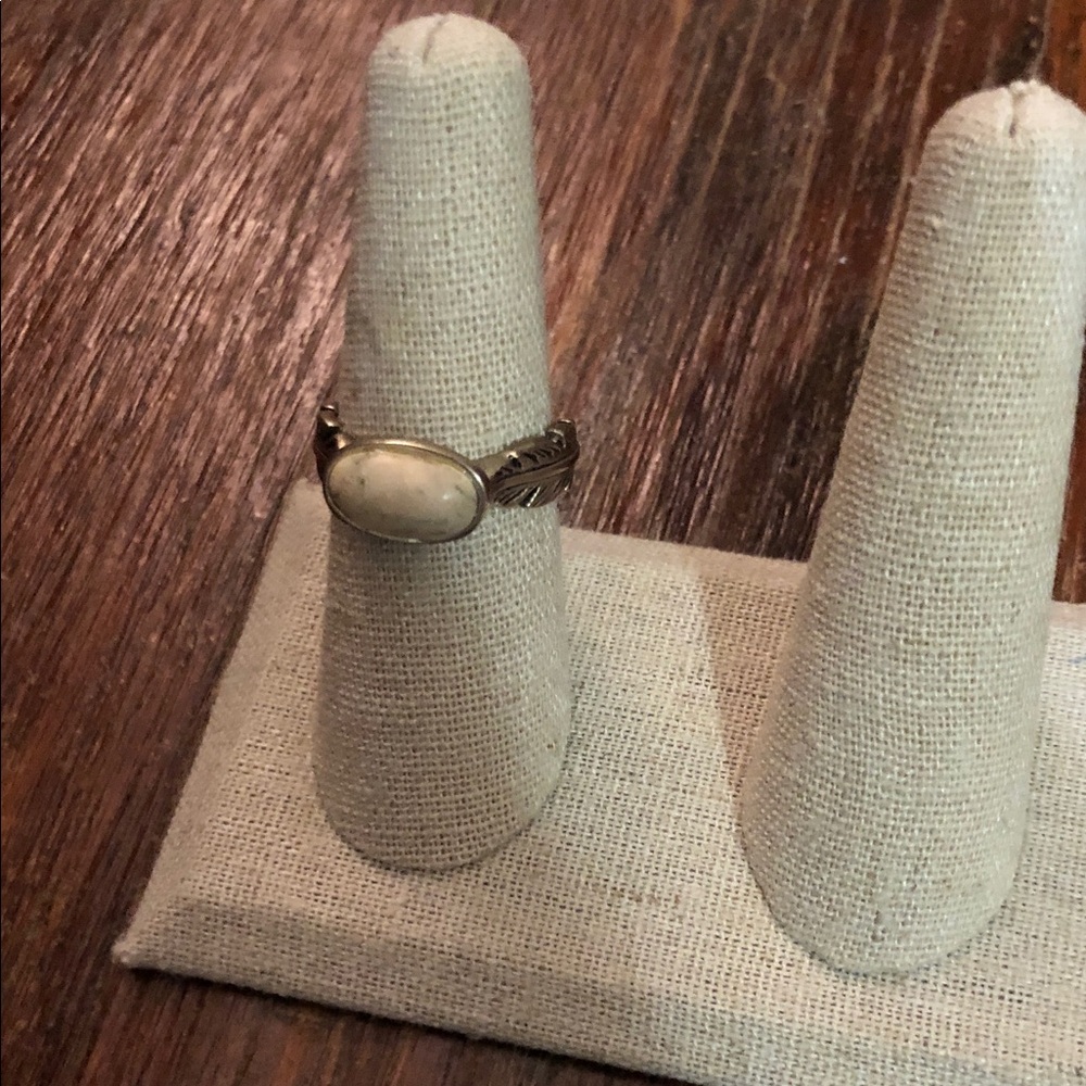 Studio Barse Sterling Silver Natural Brown Quartz Leaf Ring Size 8.25